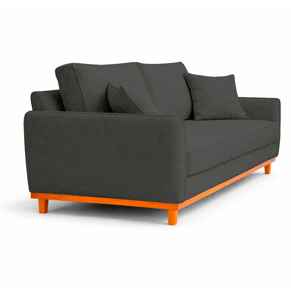 Sofá 2 Lugares Senna Bouclé Sala De Estar Moderno 140 Cm