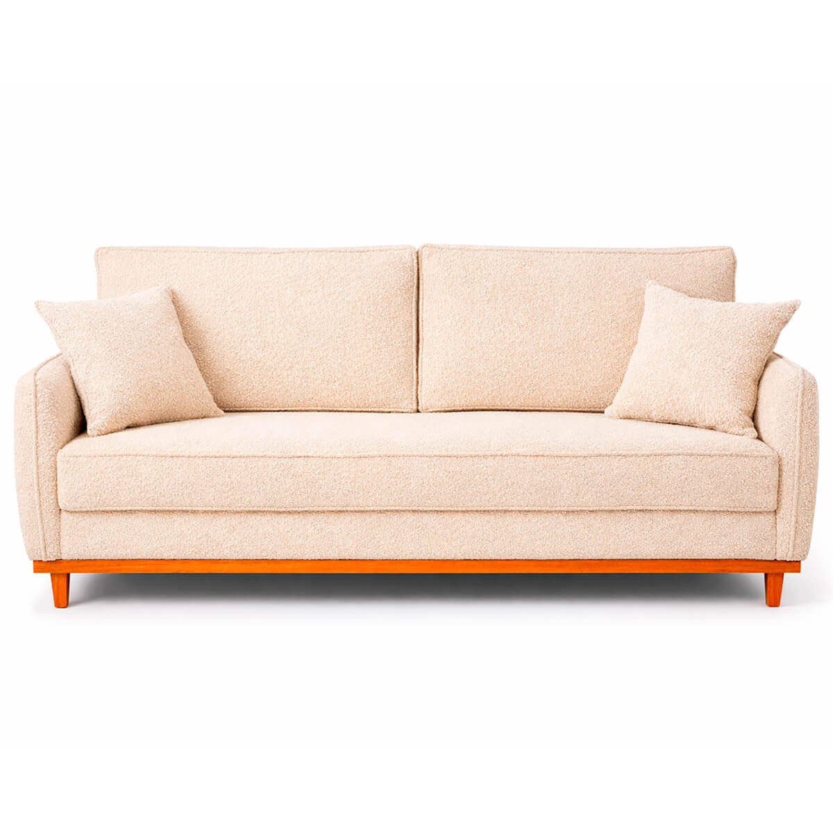 Sofá 2 Lugares Senna Bouclé Sala De Estar Moderno 140 Cm