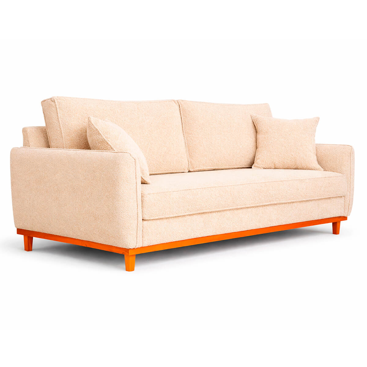 Sofá 2 Lugares Senna Bouclé Sala De Estar Moderno 140 Cm
