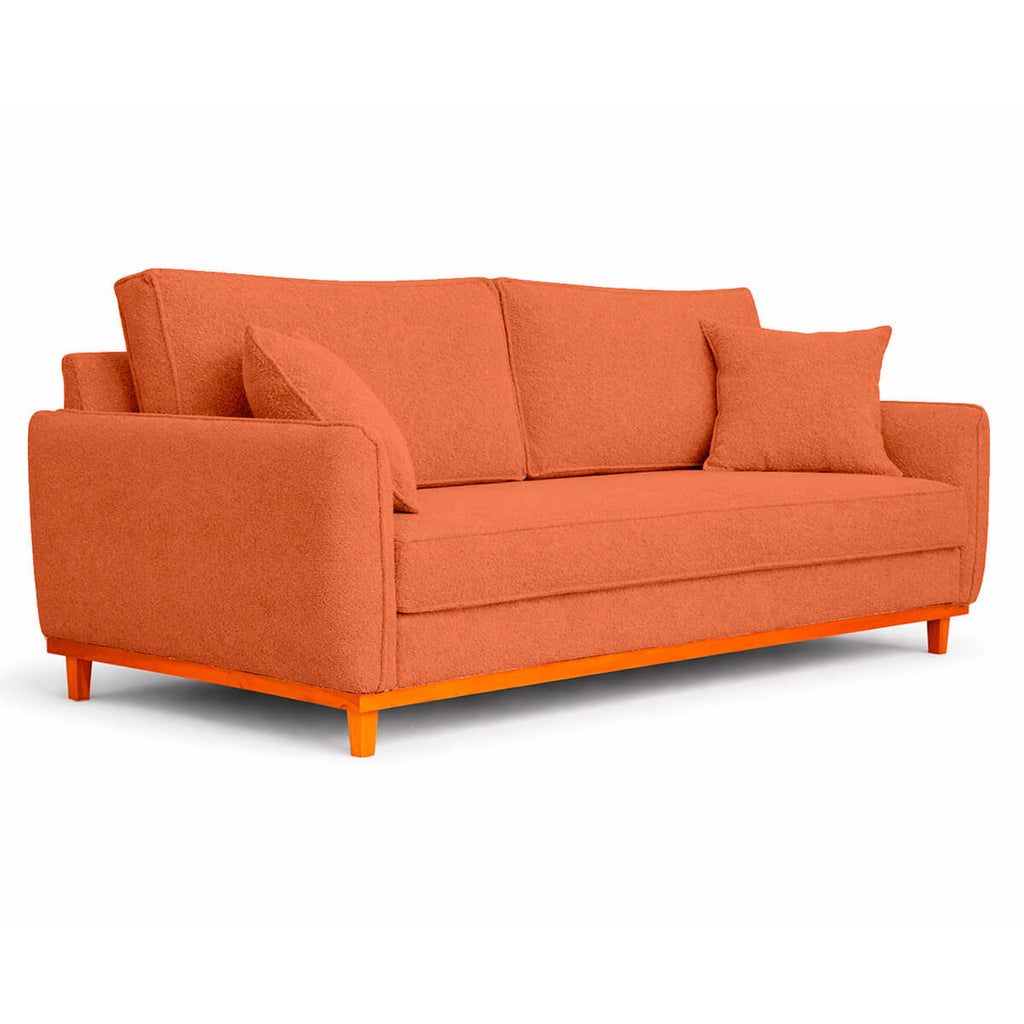 Sofá 2 Lugares Senna Bouclé Sala De Estar Moderno 140 Cm
