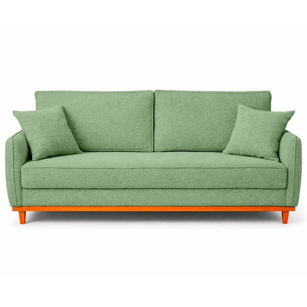 Sofá 2 Lugares Senna Bouclé Sala De Estar Moderno 140 Cm